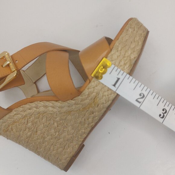 Michael Michael Kors Giovanna Leather Wedge Sandal Women's Size 6.5M - Picture 11 of 15